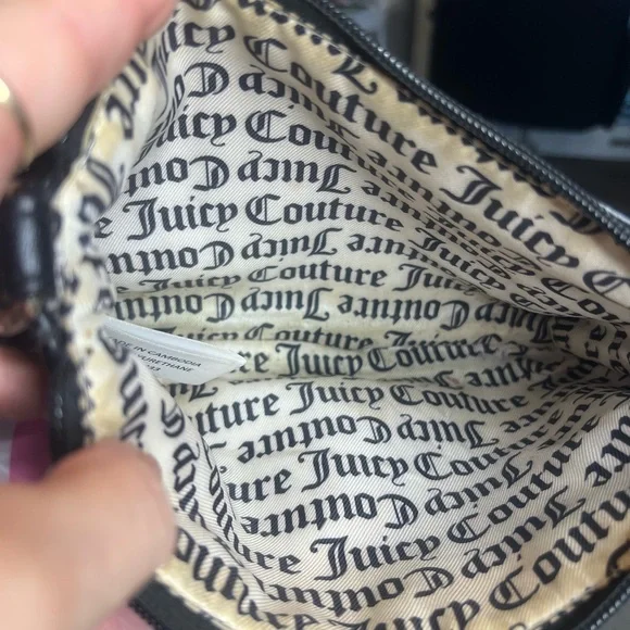 Juicy Couture | Bags | Juicy Couture Black Leather Shoulder Bag With ...